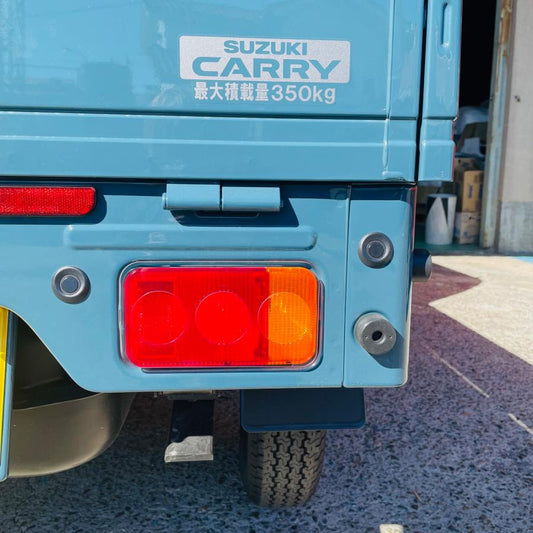 Smoked Tail Lens Cover Light Smoke Triple Round Hole Type Left & Right Set Fits Suzuki Carry Truck / Super Carry DA16T