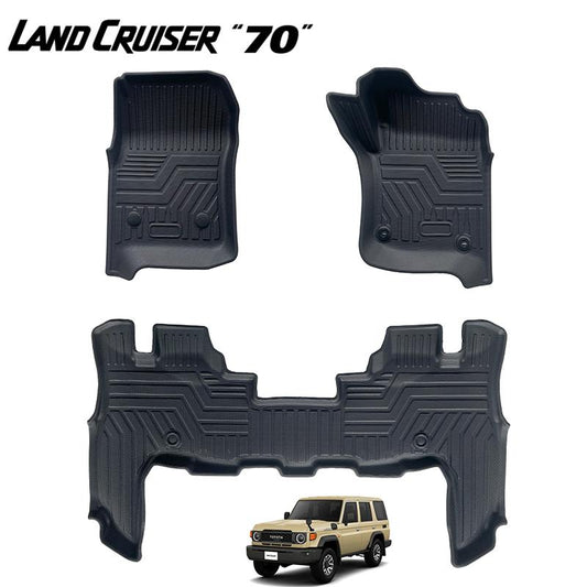 Waterproof TPE 3D Floor Mat Set Fits Toyota Land Cruiser GDJ76W 5-Seater