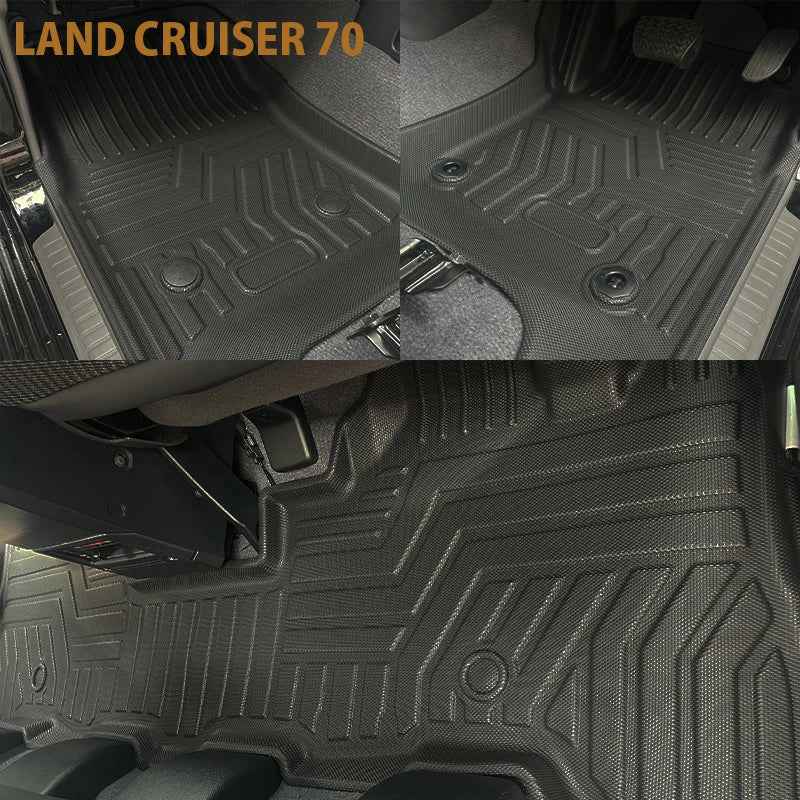 Waterproof TPE 3D Floor Mat Set Fits Toyota Land Cruiser GDJ76W 5-Seater