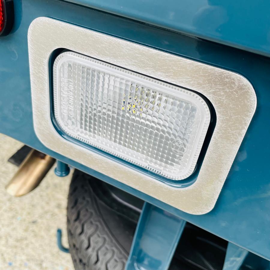 Aluminum Tail Light & Backup Lamp Ring Set 3-Piece Trim Kit Hairline & Wave Finish Fits Suzuki Carry / Super Carry DA16T