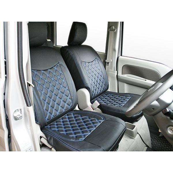 Blue Stitch Seat Cover for Suzuki Every Wagon DA17V GA PA PC with Integrated Headrest