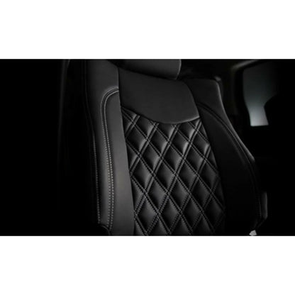 Artina Luxury Seat Cover Black/Silver Fits Toyota Land Cruiser UZJ100W HDJ101K