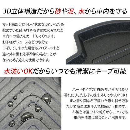 3D Rubber Floor Mats for Daihatsu Hijet Truck S500P/S510P AT Driver & Passenger