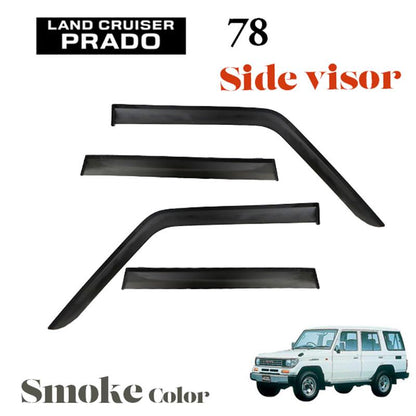 Side Visor Set Fits Toyota Land Cruiser Prado 78 PMMA Material 4 Pieces