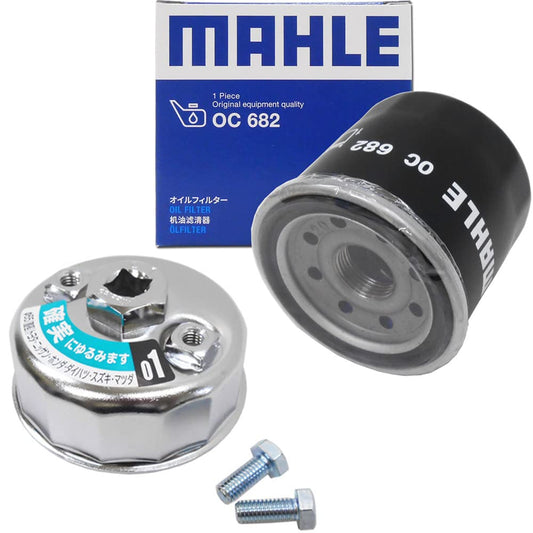 MAHLE Oil Filter & Wrench Set for Honda Acty EBD-HA8 EBD-HA9 65mm