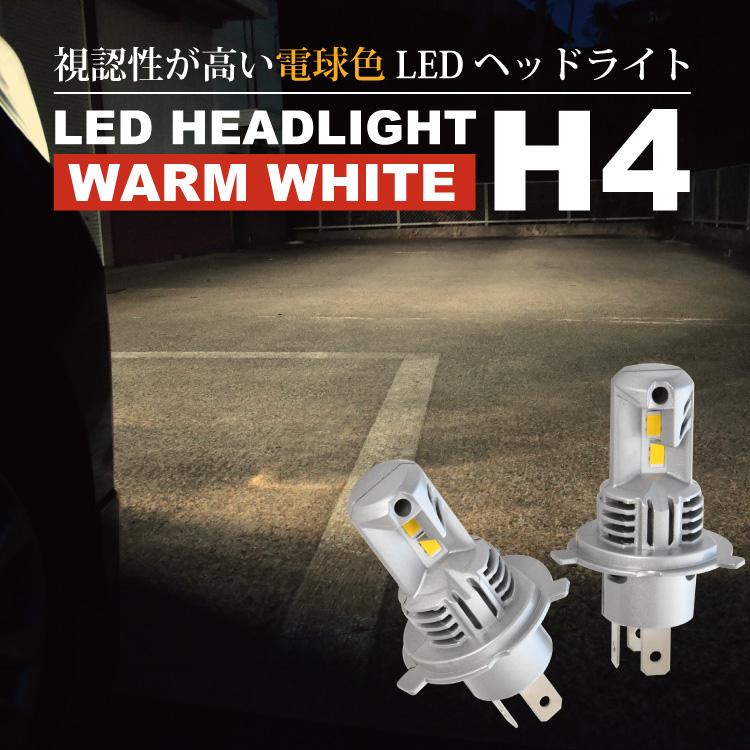 H4 LED Headlight Bulbs 12V Set of 2 – Warm Halogen Color 5000 Lumens Fits Honda Acty Truck HA3 HA4