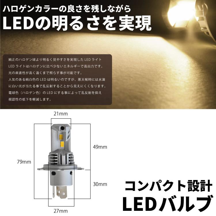 H4 LED Headlight Bulbs 12V Set of 2 – Warm Halogen Color 5000 Lumens Fits Honda Acty Truck HA3 HA4