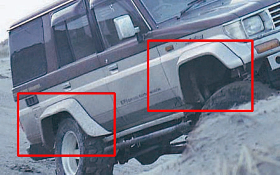 Fender Flares Set for Toyota Land Cruiser KZJ78W 90mm Wide FRP White Gel Coat