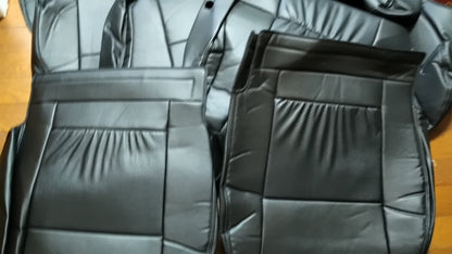 PVC Leather Seat Cover First and Second Row Set Black for Land Cruiser Prado KZJ78G KZJ78W