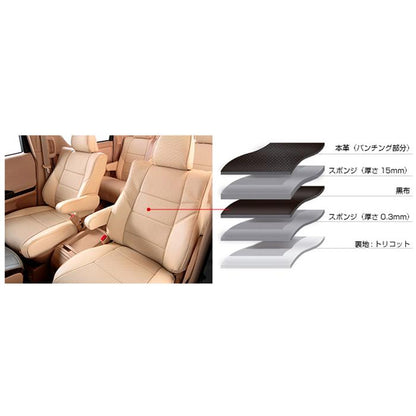 Artina Proud Series Precious Leather Seat Covers Ivory Fits Toyota Land Cruiser UZJ100W HDJ101K
