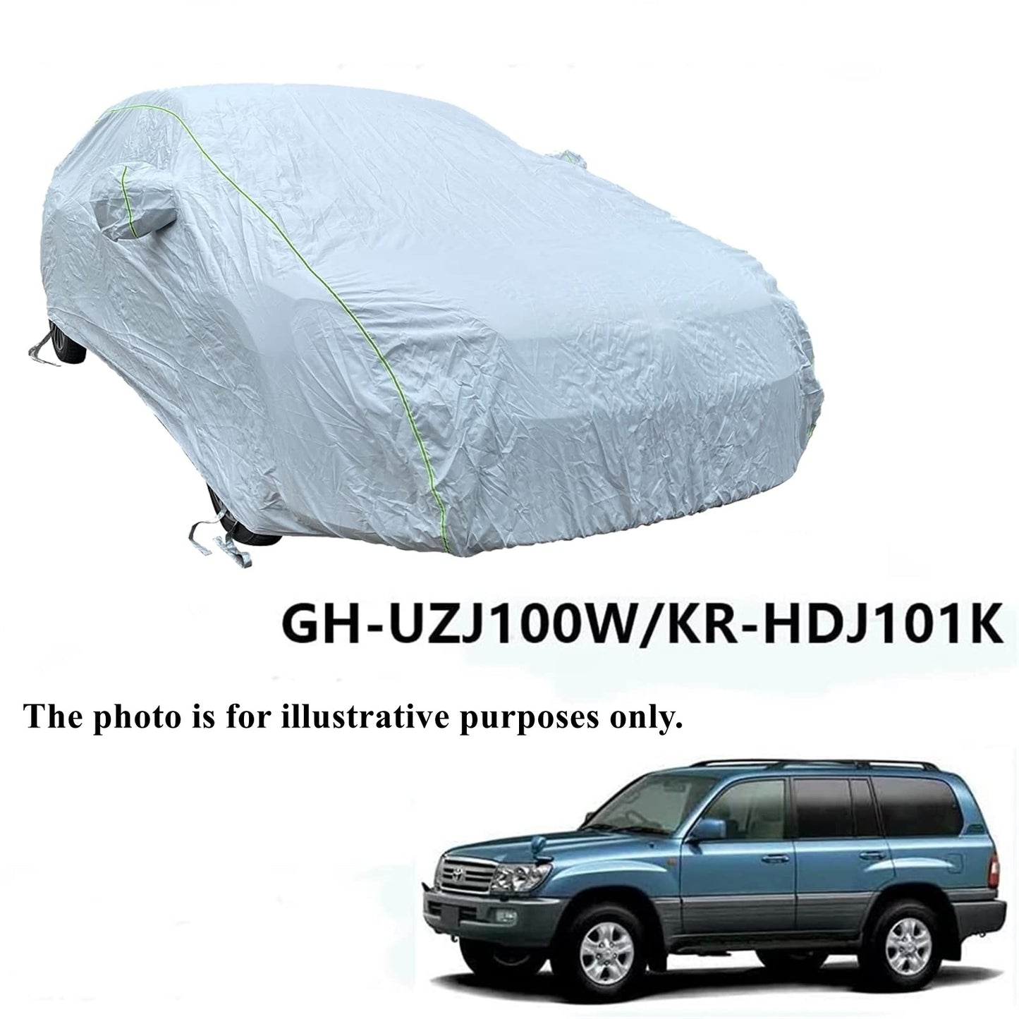 Fits TOYOTA Land Cruiser HDJ101K Car Body Cover Silver
