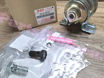 SUZUKI Genuine Jimny JA11V JA71C Filter Fuel 15410-80701 & Gasket & Bolt Set