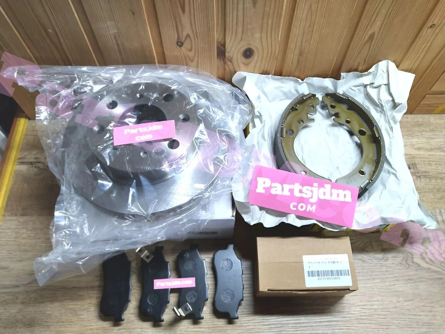 Fits HONDA ACTY HA3 HA4 Front Brake Rotors & Pads & Shoes Left and Right Set