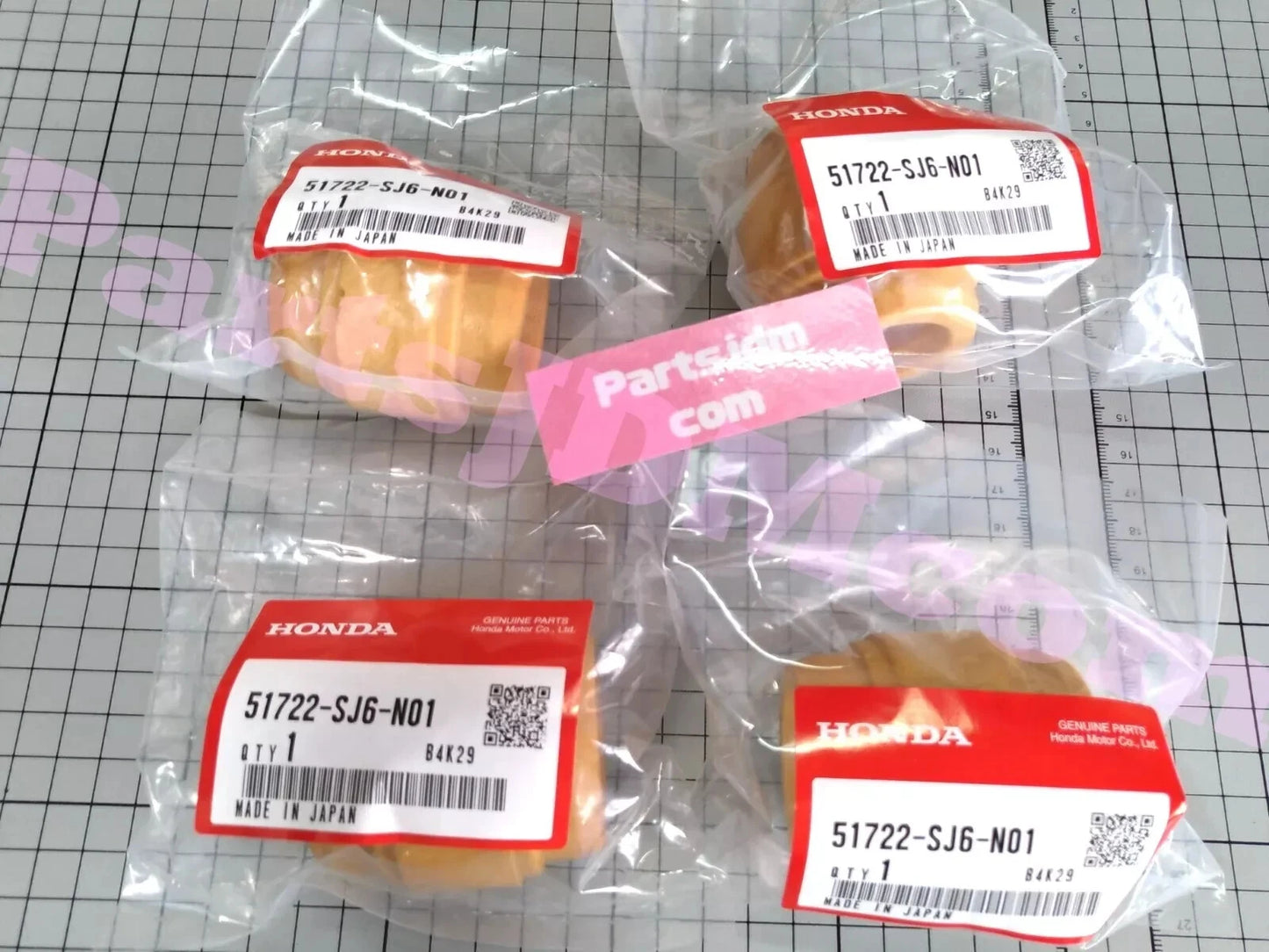 Honda Genuine ACTY Truck HA3 HA4 HA5 Rubber Front Bump Stopper 51722-SJ6-N01 x4