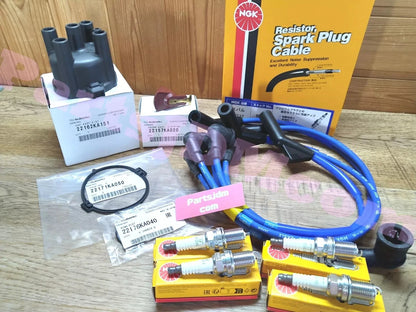 Fit SUBARU SAMBAR Truck KS3 KS4 Distributor Cap & Spark Plug Cable & Ring
