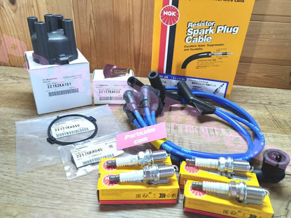 Fit SUBARU SAMBAR Truck KS3 KS4 Distributor Cap & Spark Plug Cable & Ring