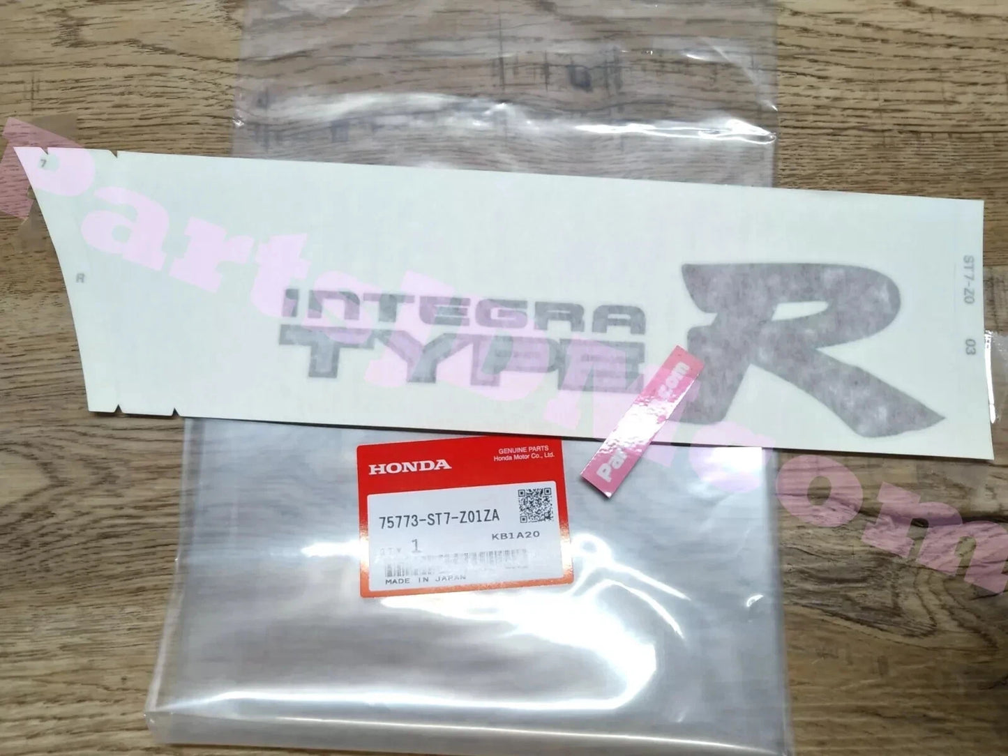Genuine Honda Integra Type R DC2 Sticker set 75773-ST7-Z01ZA 75783-ST7-Z01ZA