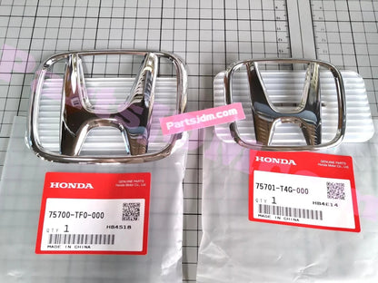 Genuine Honda Civic Fit Front & Rear Grille H Emblem 75700-TF0-000 75701-T4G-000