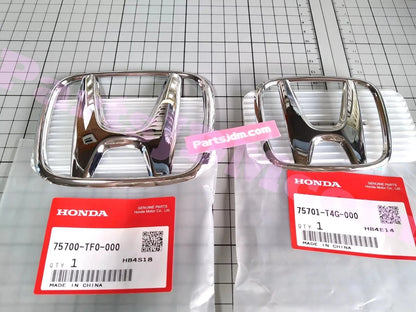 Genuine Honda Civic Fit Front & Rear Grille H Emblem 75700-TF0-000 75701-T4G-000
