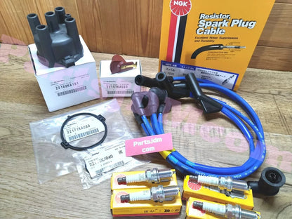 Fit SUBARU SAMBAR Truck KS3 KS4 Distributor Cap & Spark Plug Cable & Ring