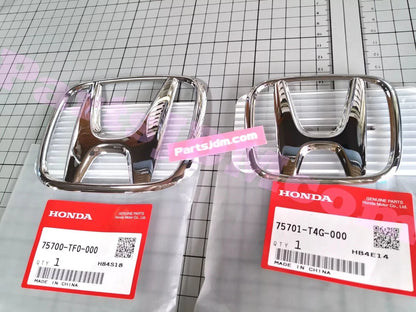 Genuine Honda Civic Fit Front & Rear Grille H Emblem 75700-TF0-000 75701-T4G-000