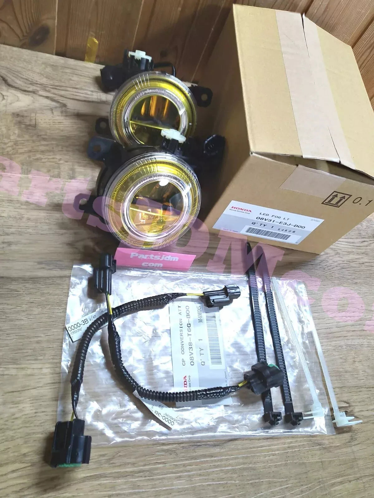Honda CIVIC JDM TYPE-R FK8 Genuine LED Fog Lamp Yellow Coupler conversion harness