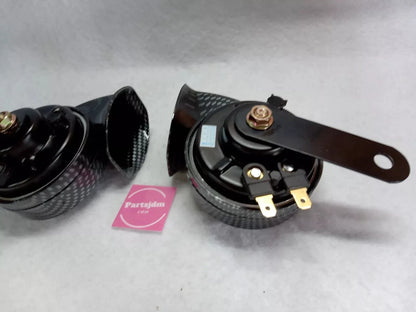 Fits Honda Acty Truck Horn Style Low & High Sound Set of 2 HA8 HA9 Carbon Color