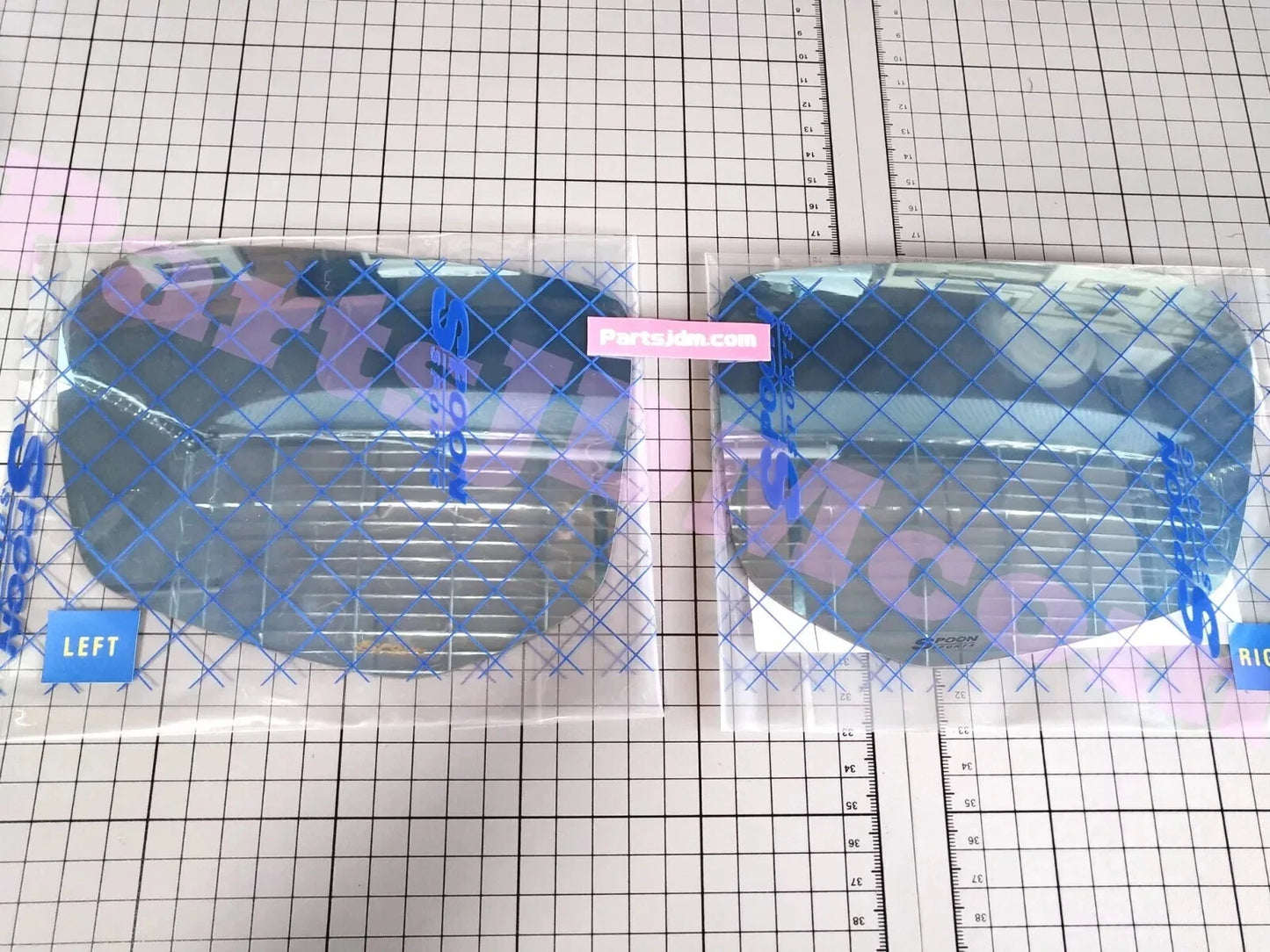 SPOON Blue Wide Door Mirror 76203-FKA-030 Fits Honda Civic FC1 FK7 FK8