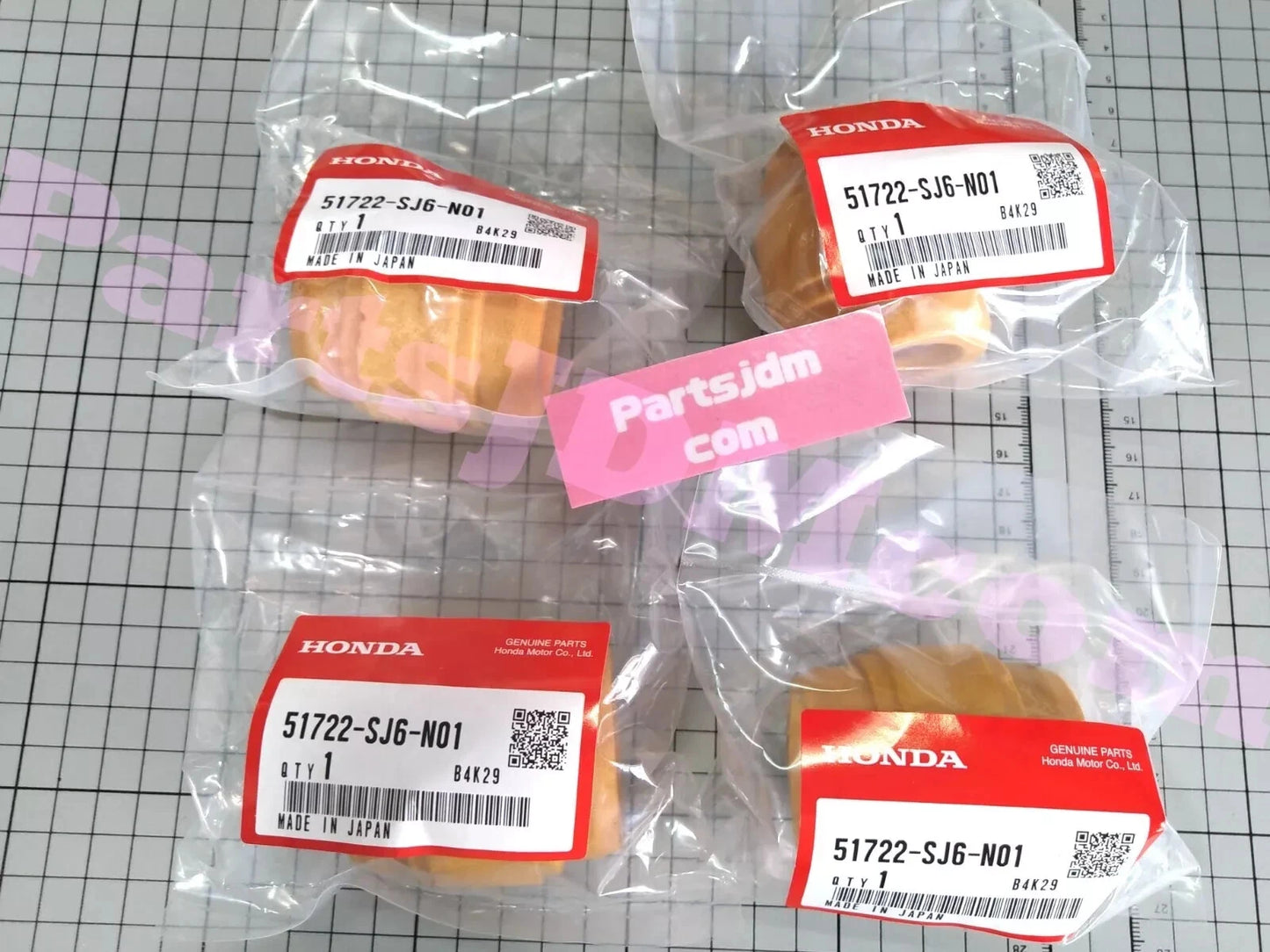 Honda Genuine ACTY Truck HA3 HA4 HA5 Rubber Front Bump Stopper 51722-SJ6-N01 x4