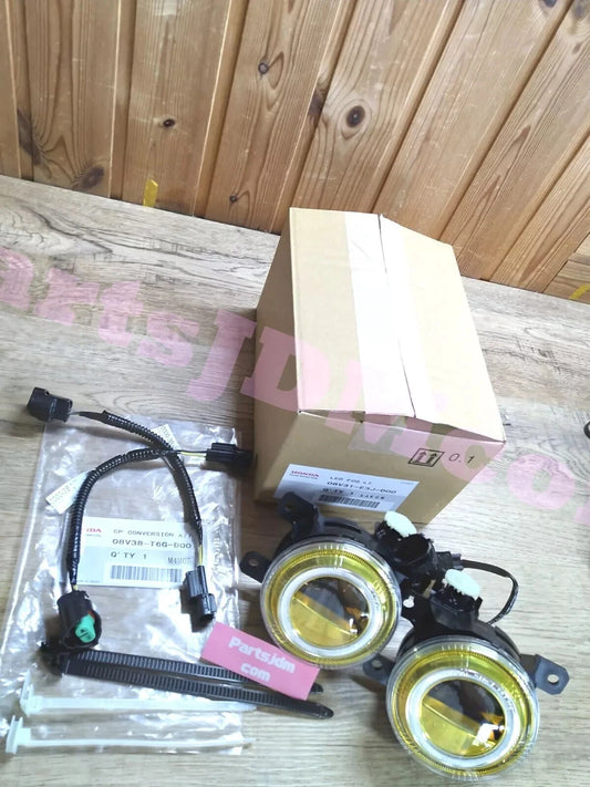 مصباح ضباب LED أصلي أصفر اللون لهوندا سيفيك JDM تايب آر FK8 مع وصلة تحويل