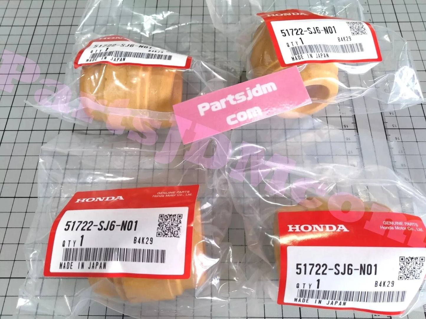 Honda Genuine ACTY Truck HA3 HA4 HA5 Rubber Front Bump Stopper 51722-SJ6-N01 x4