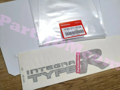 Genuine Honda Integra Type R DC2 Sticker set 75773-ST7-Z01ZA 75783-ST7-Z01ZA