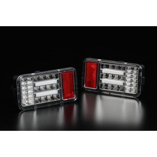 REIZ LED Tail Lights Clear Lens / Inner Chrome Fits DA63T Carry / DG63T Scrum Truck
