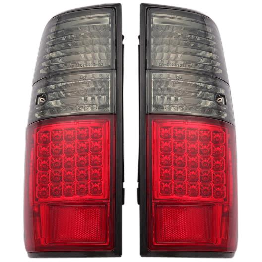 Fits Toyota Land Cruiser Prado 80 Series LED Combi Tail Lamps - Smoked Red Tail Lamps  Left & Right Set