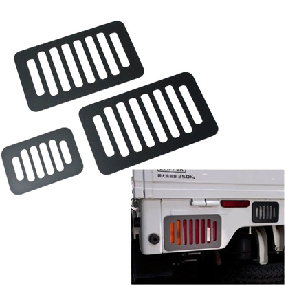 Vertical slit Design Tail Lens Cover Matte Black Made in Japan Fits Suzuki Carry Truck / Super Carry DA16T