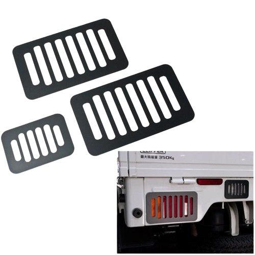 Vertical slit Design Tail Lens Cover Matte Black Made in Japan Fits Suzuki Carry Truck / Super Carry DA16T