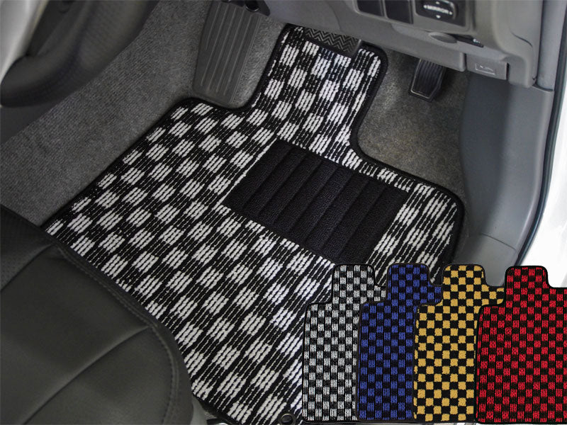 Custom Floor Mats for Toyota Land Cruiser Prado 70 Series Check Pattern