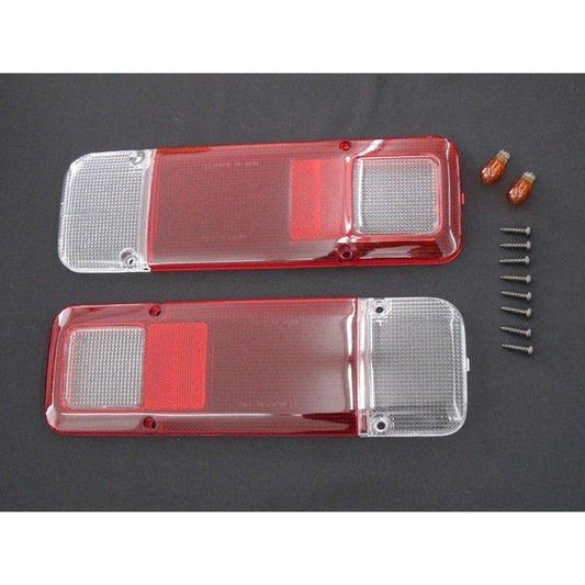 Tail Lens Set Clear Turn Signal Section Left & Right Pair Fits Honda Acty Truck HA3/HA4/HA5/HA6/HA7