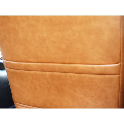 Toyota Hiace / Regius Ace 200 Series Vintage Brown Leather Seat Covers – Front & Second Row for Super GL (Model Years H16–Present, 1st–7th Gen, Standard & Wide Body)