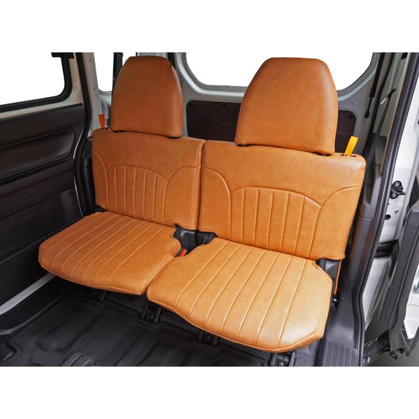 Honda N-VAN JJ1/JJ2 Vintage Brown Leather Seat Covers – Fits Models with Front Armrest & Rear Headrests (Jul 2018–Apr 2024)