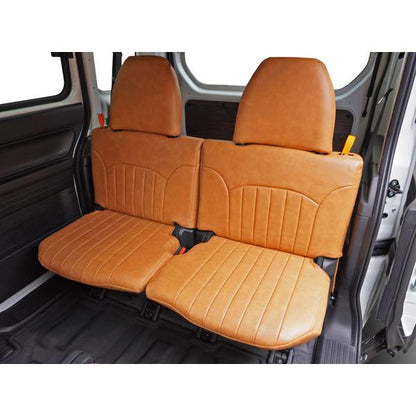 Honda N-VAN JJ1/JJ2 Vintage Brown Leather Seat Covers – Fits Models with Front Armrest & Rear Headrests (Jul 2018–Apr 2024)