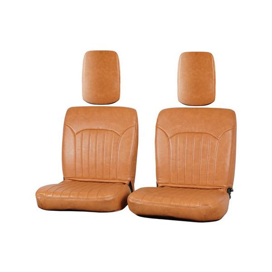 Daihatsu Hijet Truck S201P/S211P Vintage Brown Leather Seat Covers – Fits Extra / A/C & Power Steering Special / Agricultural Special / Special (Dec 2011–Aug 2014)