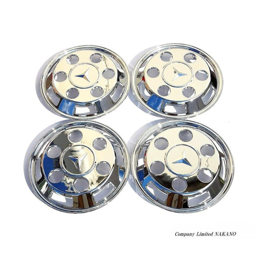 DX Chrome Wheel Covers Set for Kei Trucks 12 Inch Fits Sambar Hijet Carry etc.