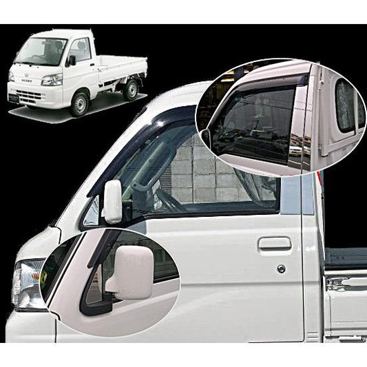 Mirror Finish Stainless Steel Door Pillar Cover Set for Daihatsu Hijet Truck S200P/S210P