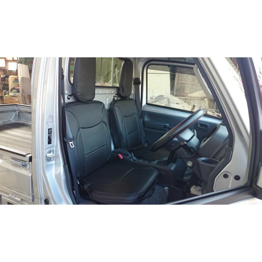 Black Seat Cover Fits Suzuki Carry DA16T 2013-2015 Headrest Split Type