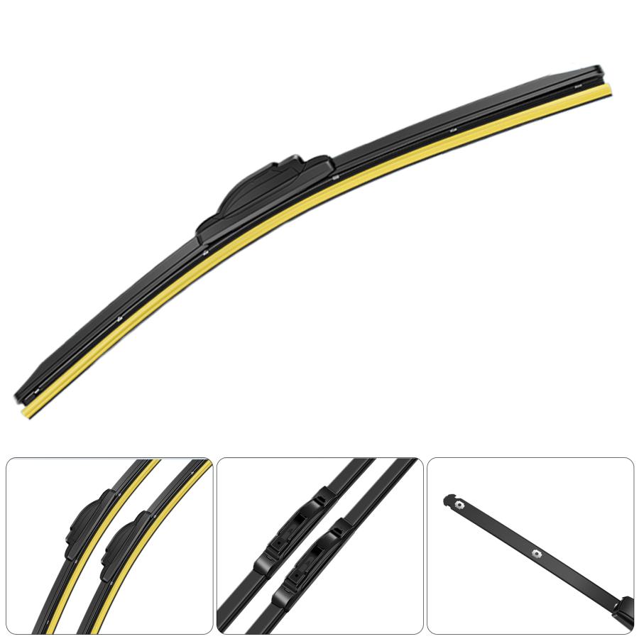 Flat Aero Wiper Blade Set Fits Toyota Land Cruiser 100 incl. Cygnus HDJ101K / UZJ100W – Front Only – Graphite/Molybdenum Coated – Quiet Operation 2 Pieces