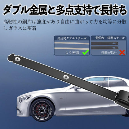 Flat Aero Wiper Blade Set Fits Toyota Land Cruiser 100 incl. Cygnus HDJ101K / UZJ100W – Front Only – Graphite/Molybdenum Coated – Quiet Operation 2 Pieces