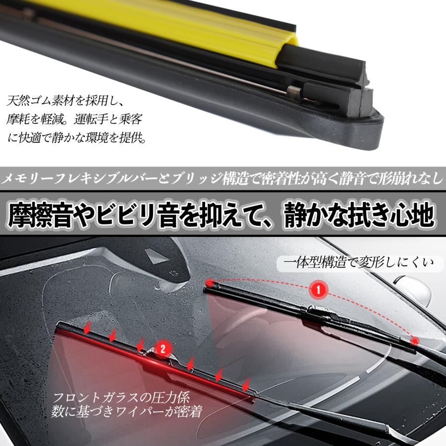 Flat Aero Wiper Blade Set Fits Toyota Land Cruiser 100 incl. Cygnus HDJ101K / UZJ100W – Front Only – Graphite/Molybdenum Coated – Quiet Operation 2 Pieces