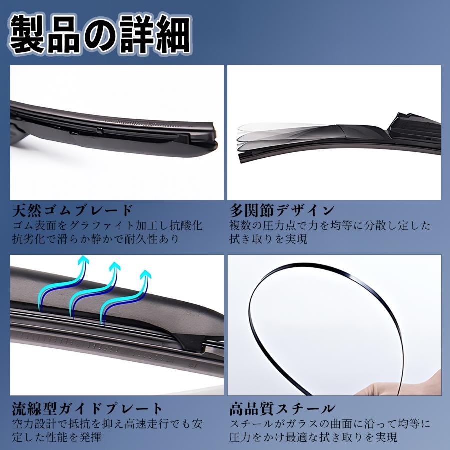 Flat Aero Wiper Blade Set Fits Toyota Land Cruiser 100 incl. Cygnus HDJ101K / UZJ100W – Front Only – Graphite/Molybdenum Coated – Quiet Operation 2 Pieces