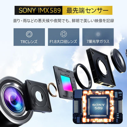 Joyhouse 12 Inch Mirror Dash Cam Dual Cameras 4K Front Rear SONY Sensor GPS